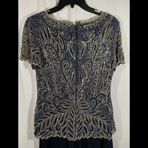 NEW Pisarro Nights Embellished Beaded Mock Gown‎ 8 - Picture 10 of 12